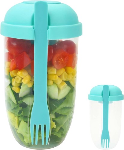 Salad shaker cup container for - container,