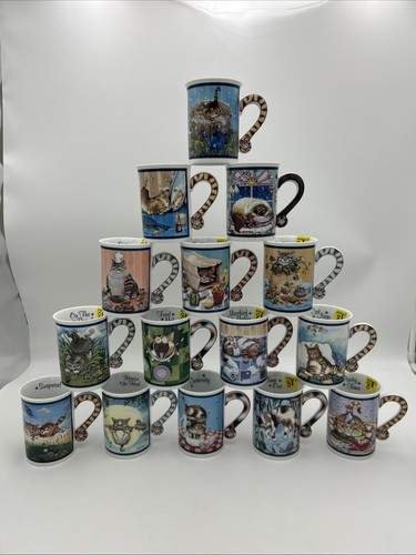 Comical cats porcelain - comical,